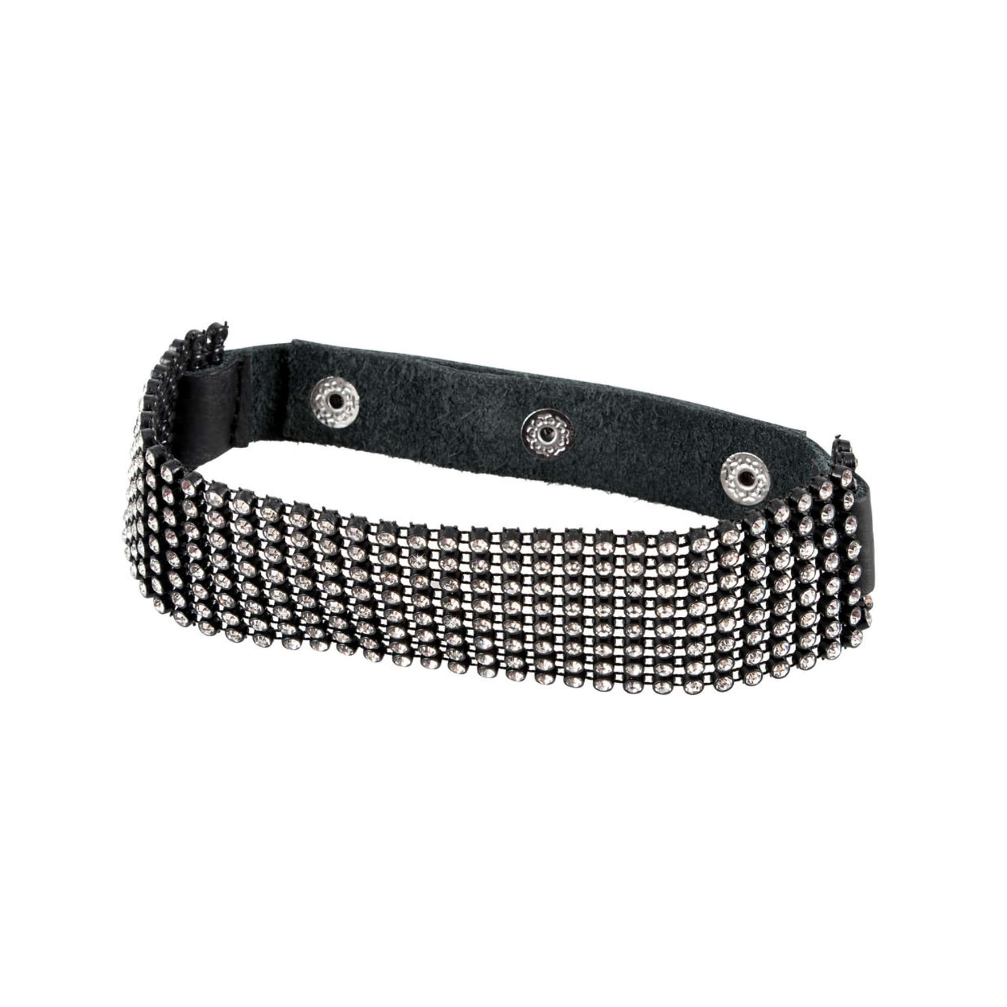 Halsband mit Strasssteinen