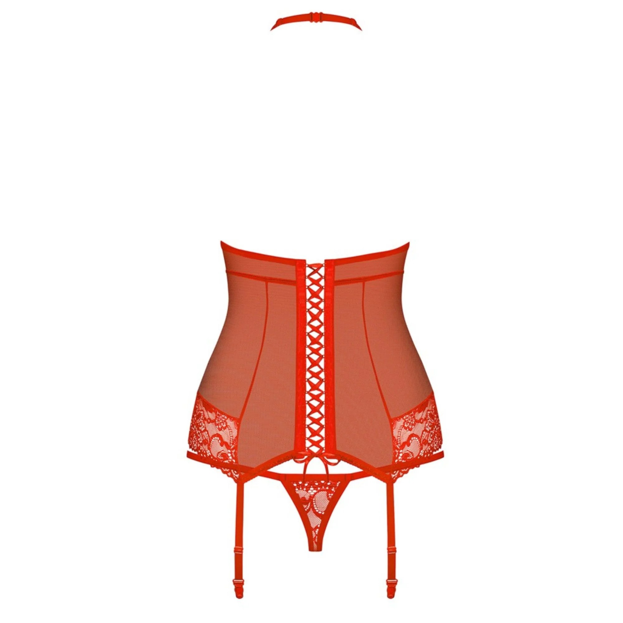 Strapshemd mit Neckholder plus String