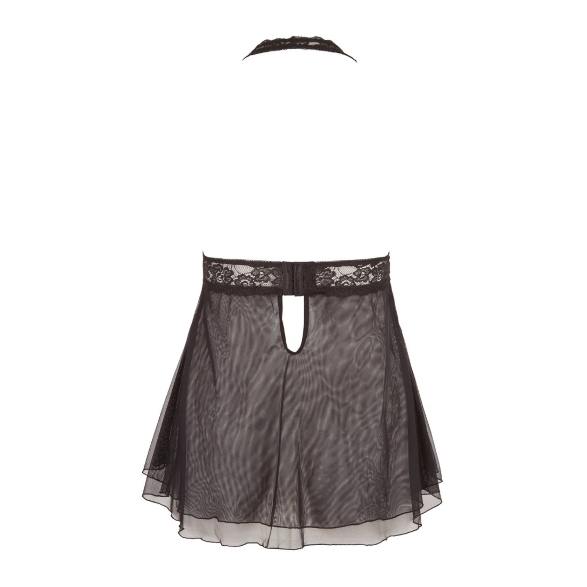 Babydoll mit Neckholder und geschlitzten Cups