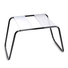 Federnder Sexhocker mit transparenter Sitzfläche Federnder Sexhocker mit transparenter Sitzfläche