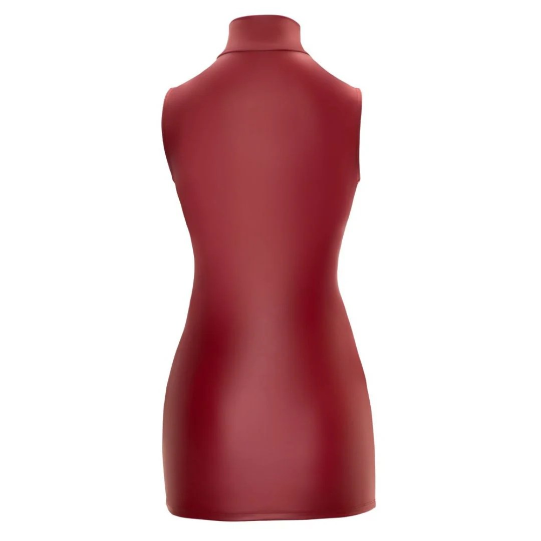 Minikleid im Mattlook mit 2-Wege-Zip