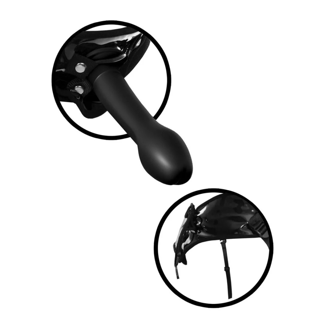 Strap-On Dildo inkl. Strapse und Strümpfe