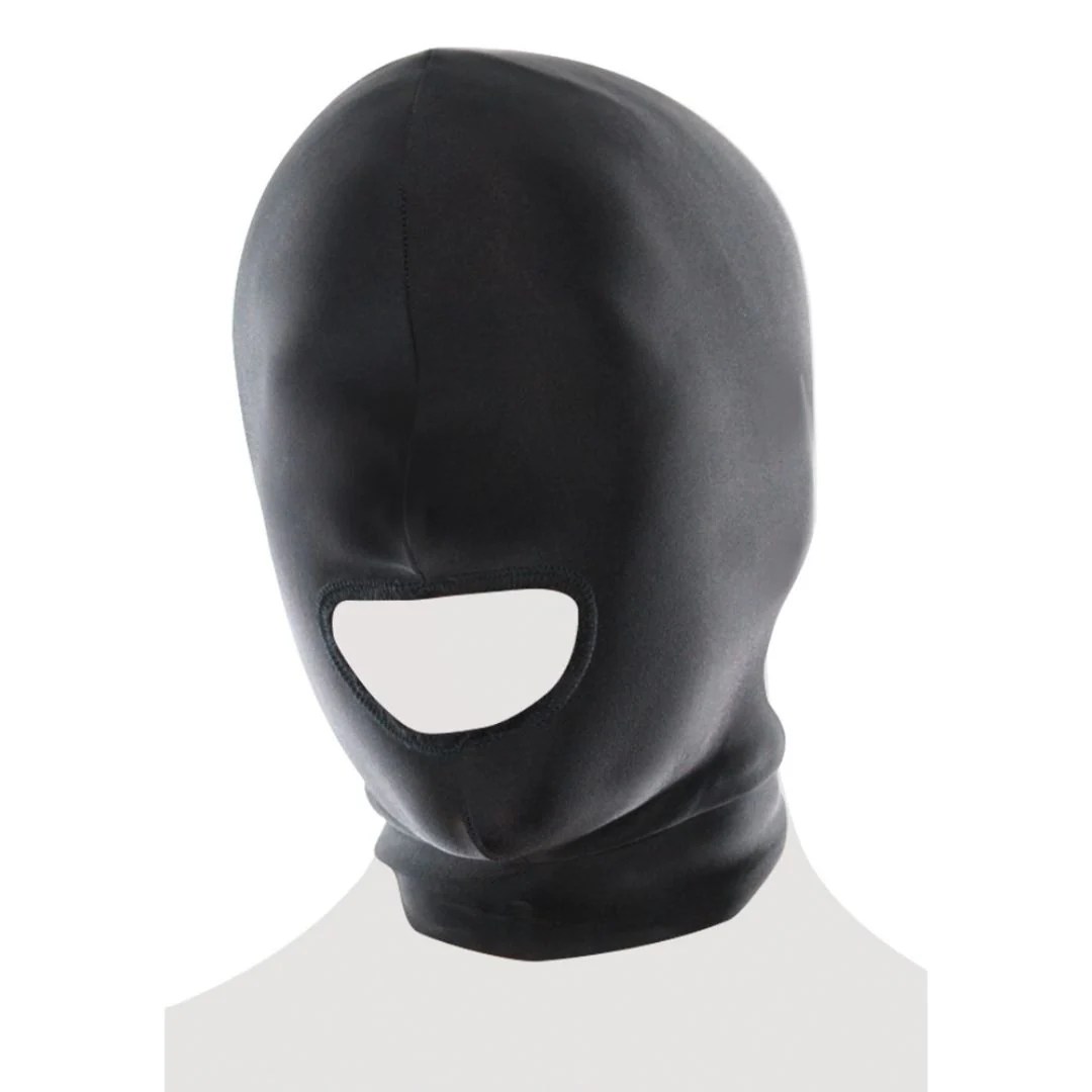Elastische Kopfmaske mit Mundaussparung