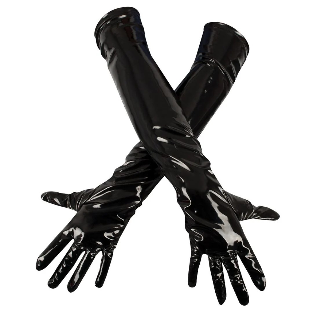 Handschuhe aus Lack mit Stretch