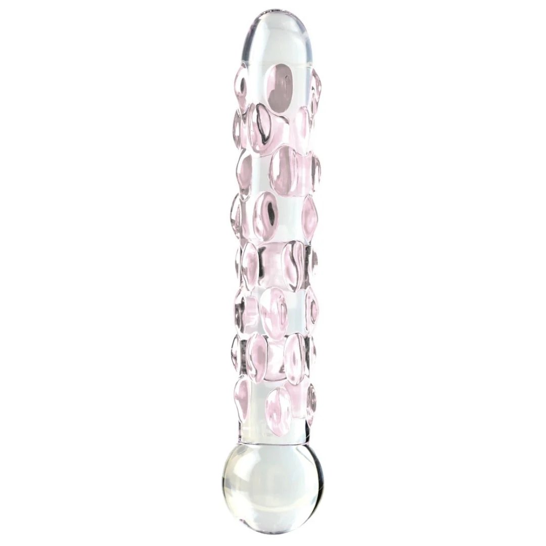 Glasdildo „No. 7“, mit Stimulationsnoppen