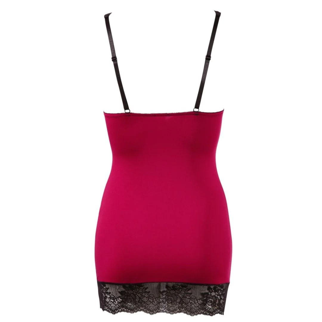 Minikleid mit Zierschnürung und Spitze