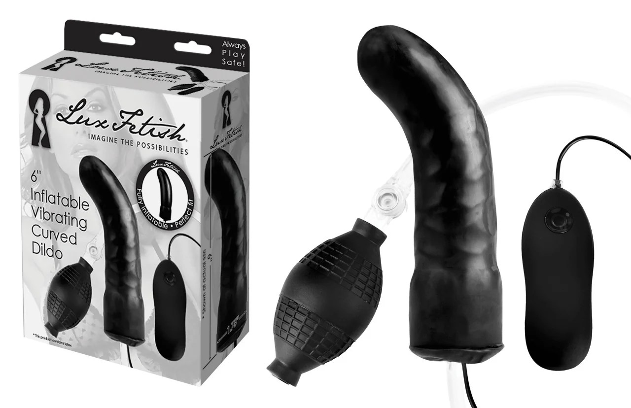 LUX FETISH 6%27 Inflatbale Vibrating Curved Dildo