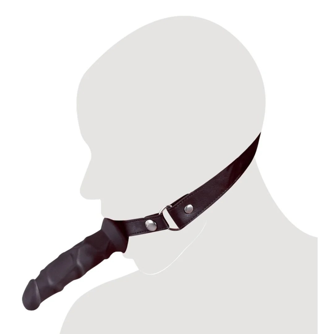 Mundknebel mit Dildo aus Silikon