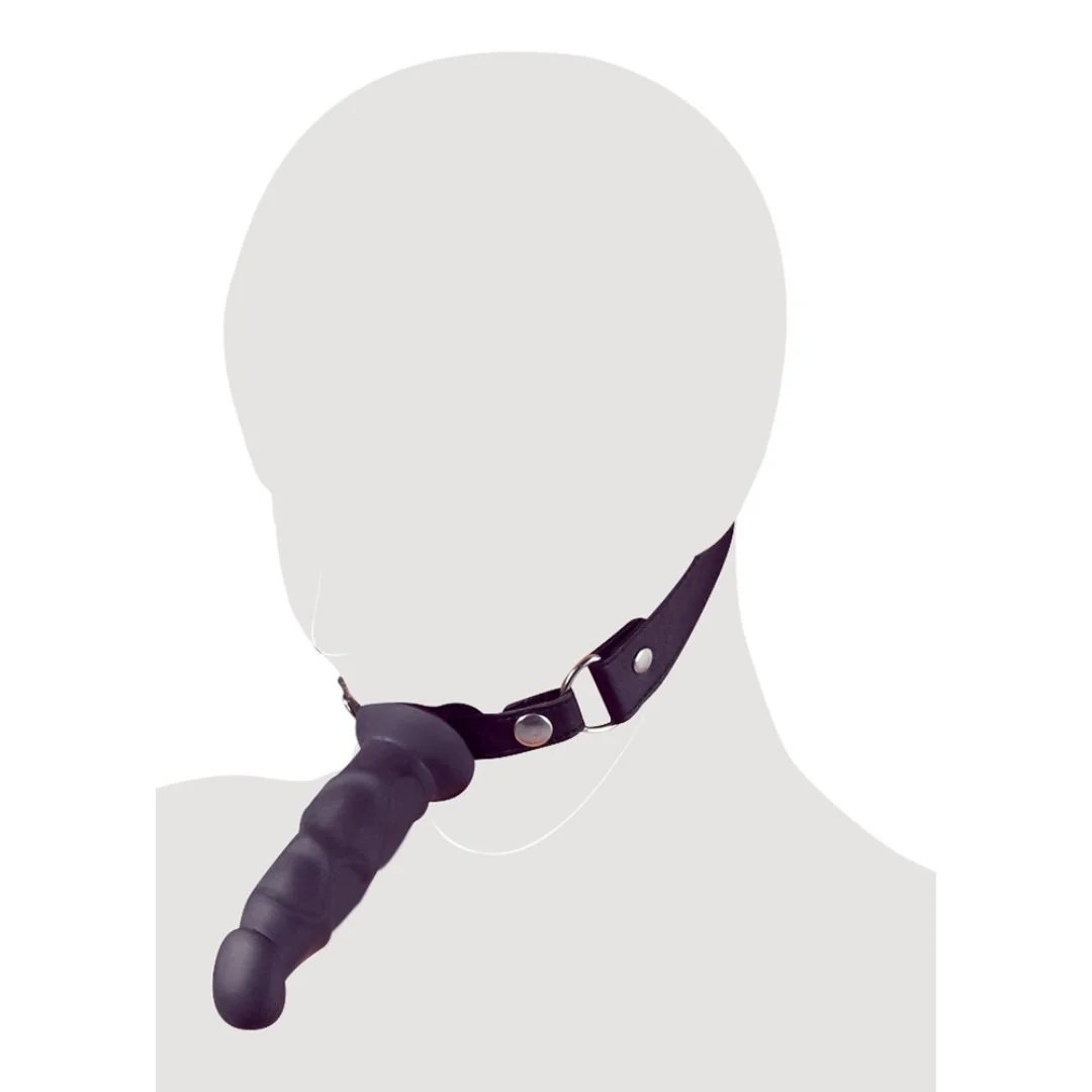 Mundknebel mit Dildo aus Silikon