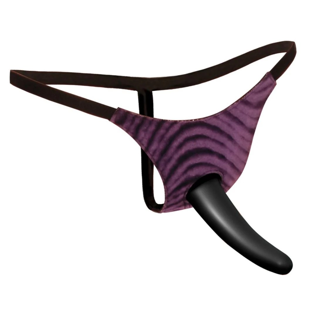 Strap-On-String mit Dildo und Vibrobullet