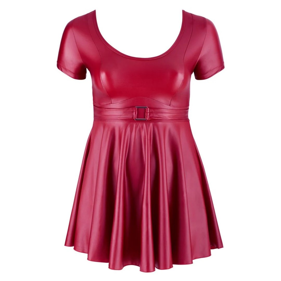 Minikleid im Mattlook mit Zierschnalle