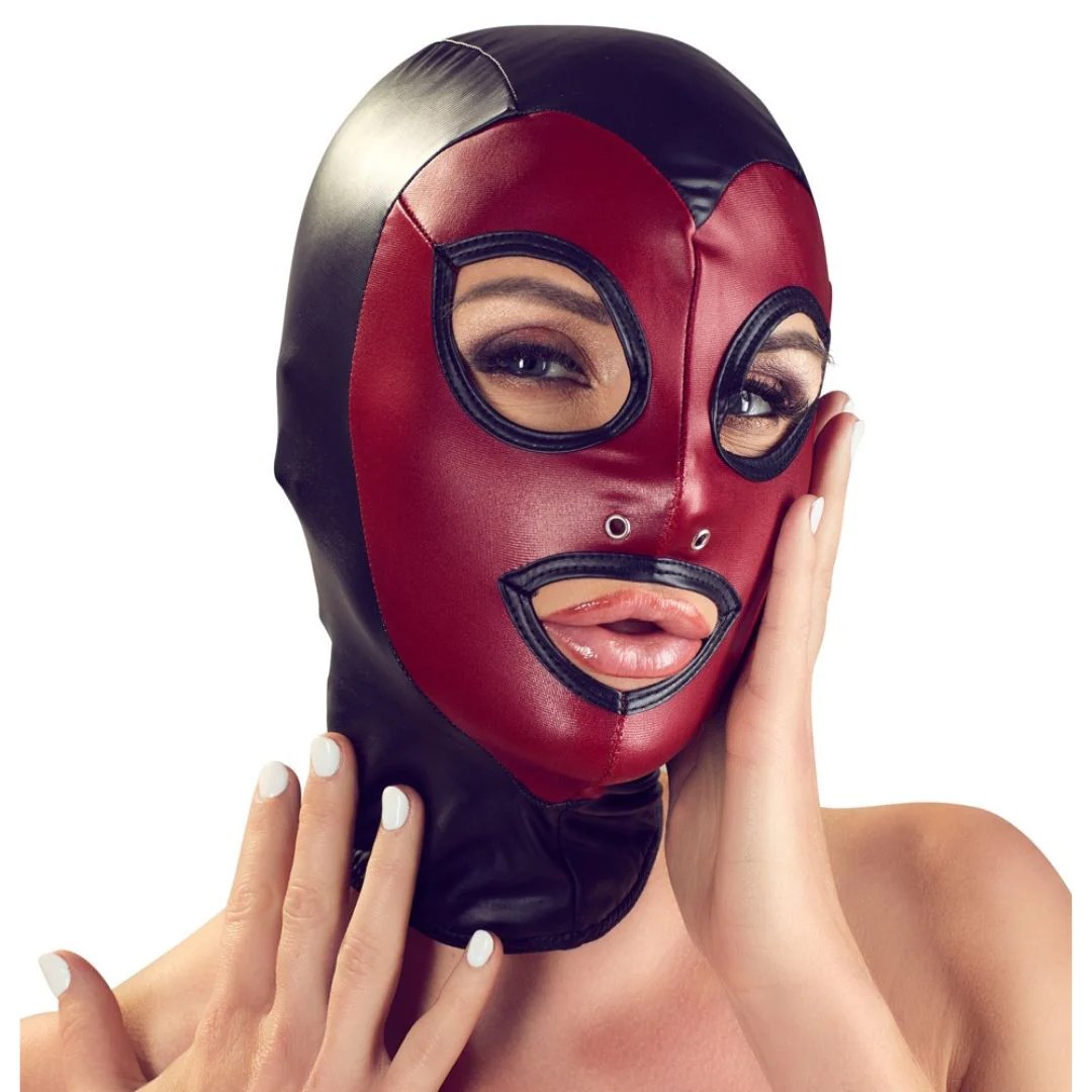 Elastische Kopfmaske im 2-farbigen Mattlook