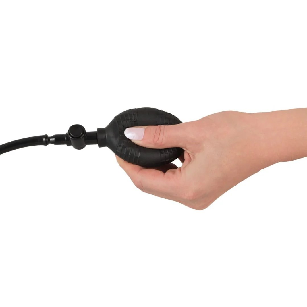 Latex-Analplug mit Ballpumpe und Vibration