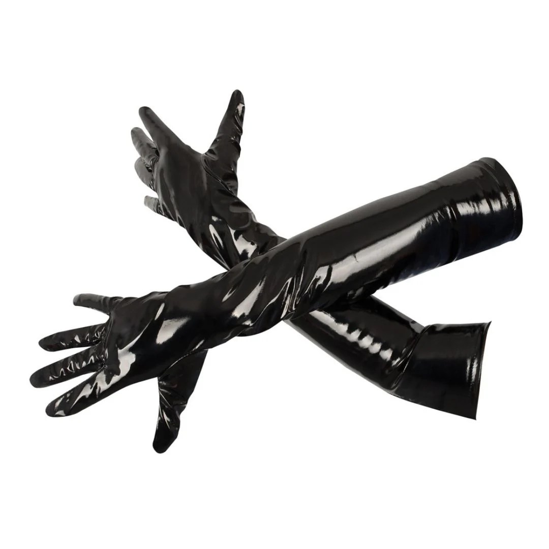 Handschuhe aus Lack mit Stretch