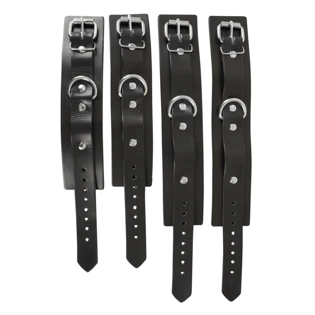 Leder Hogtie Fessel-Set, 3-teilig