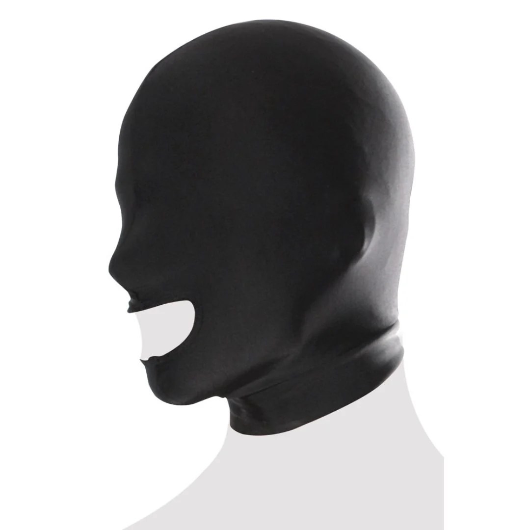 Elastische Kopfmaske mit Mundaussparung