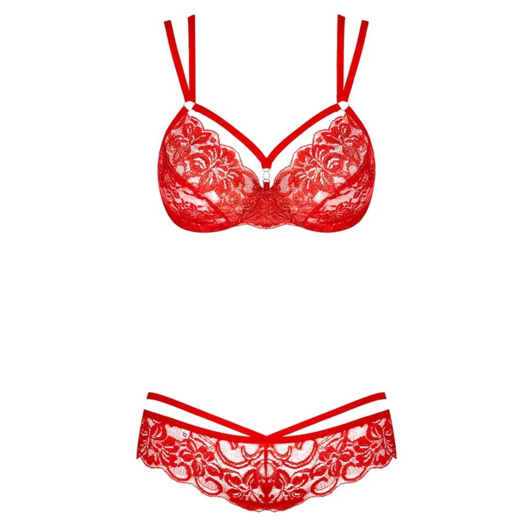 BH und Panty-String mit doppelten Trägern
