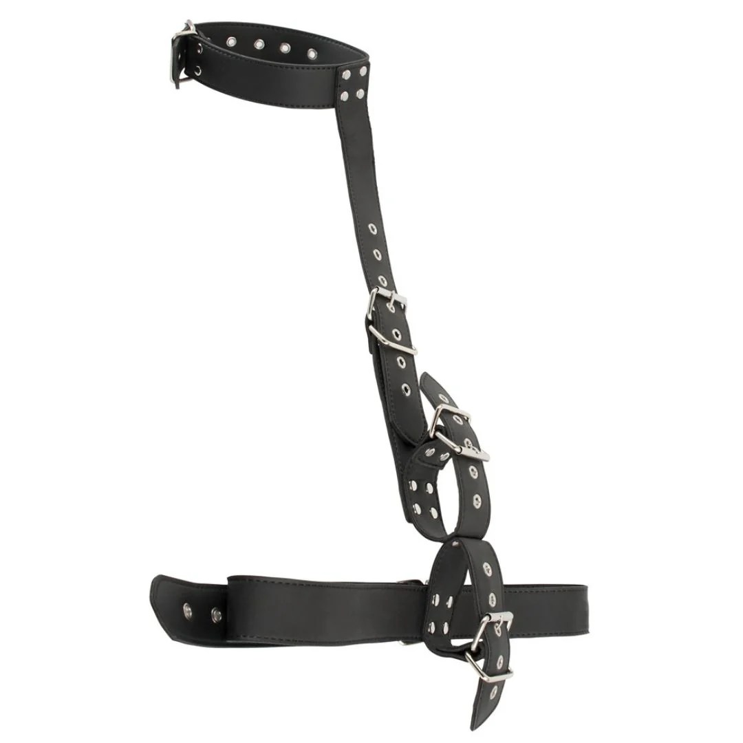 Hals-und Handfessel-Set in Leder-Optik, vegan