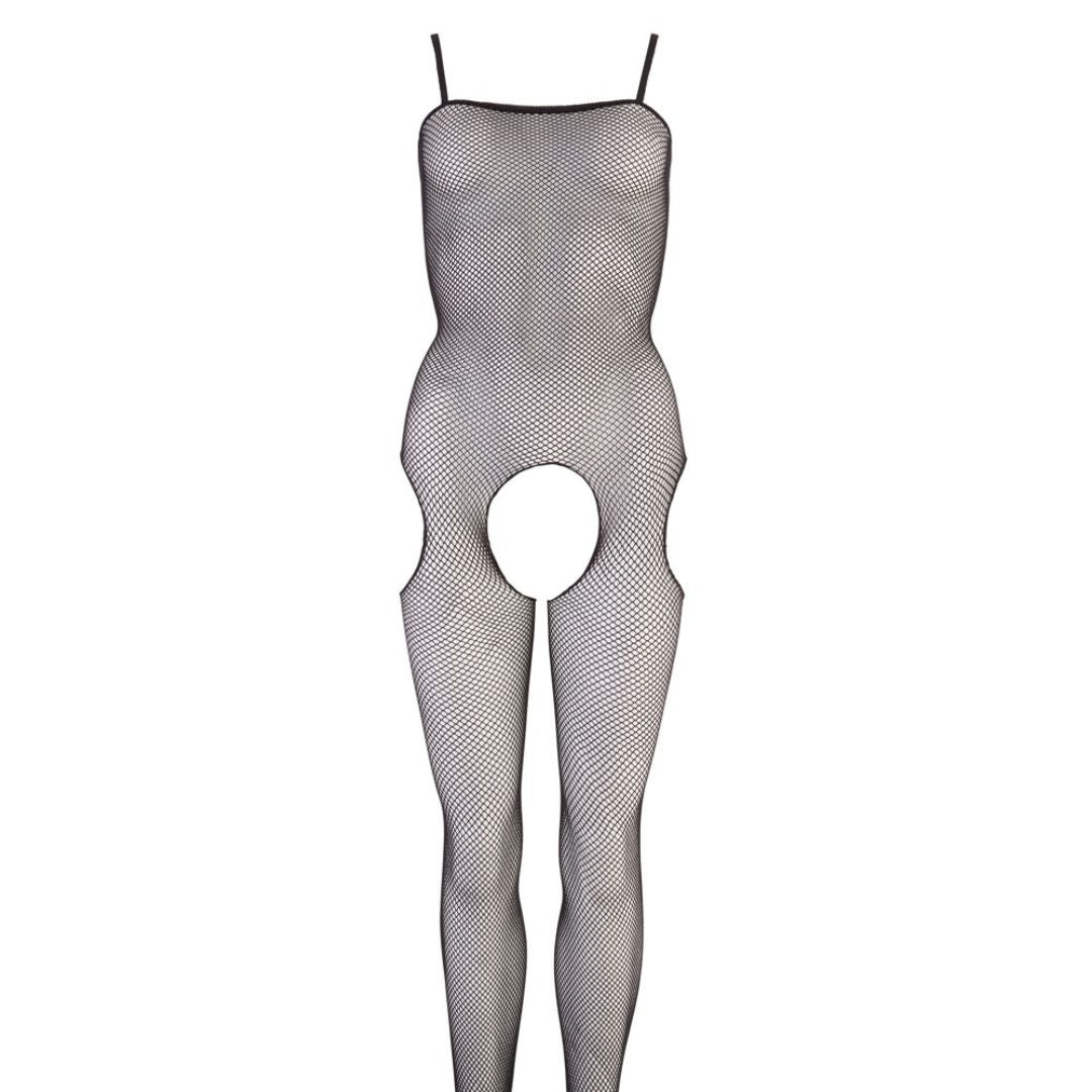 Bodystocking ouvert aus Stretch-Netz mit Cut-outs