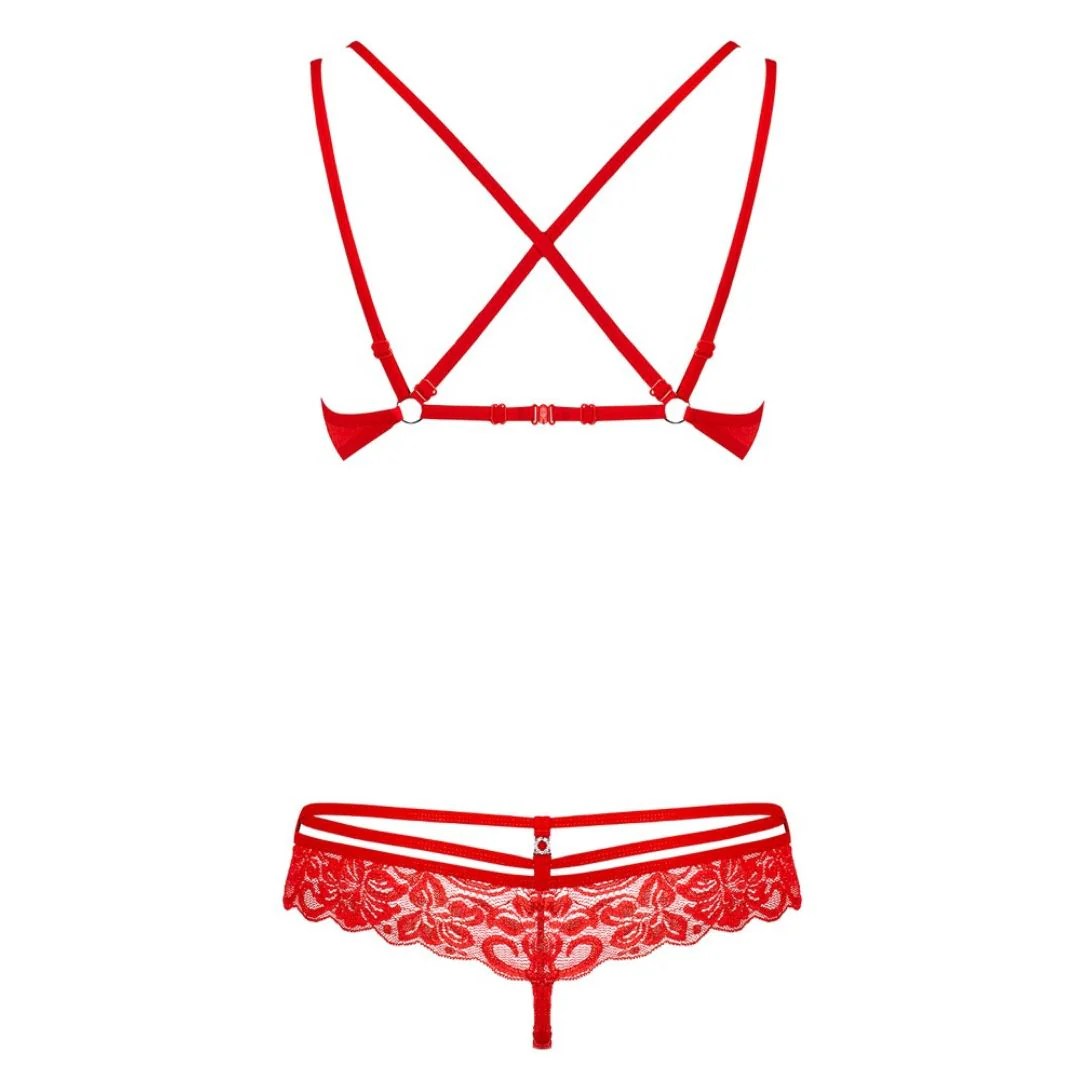 BH und Panty-String mit doppelten Trägern