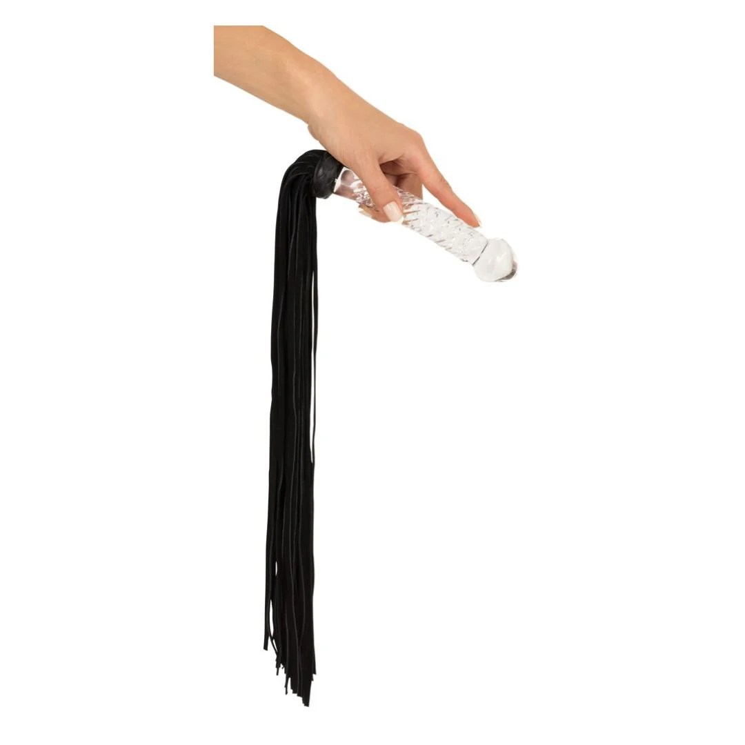 Peitsche mit Glasgriff/ Dildo
