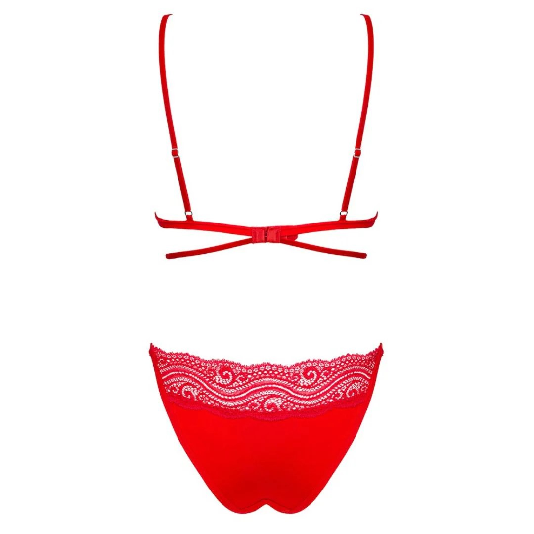 BH plus Slip mit Spitzeneinsätzen