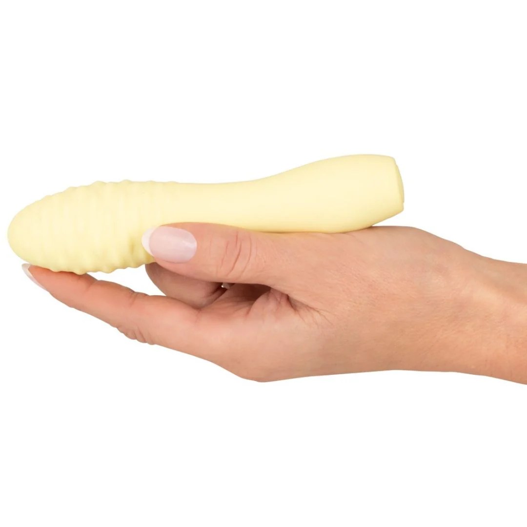 Minivibrator gelb mit Stimulationsnoppen