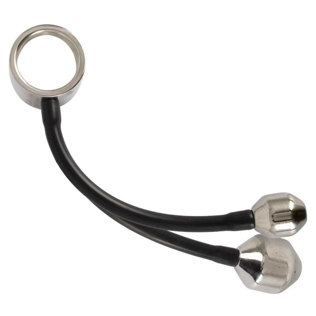 Penisring mit 2 schweren Plug-Gewichten