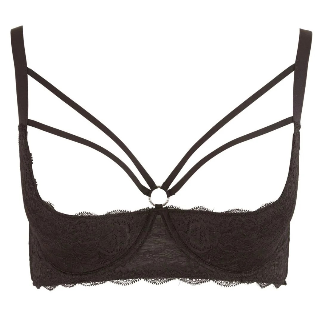 Spitzen Hebe-BH mit Riemchen-Details, 85E - SALE