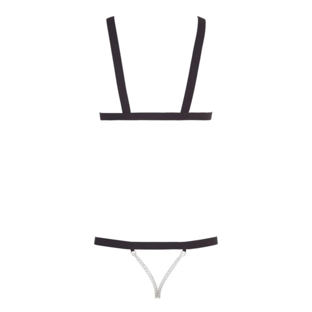Harness mit Nieten und zwei Schrittketten