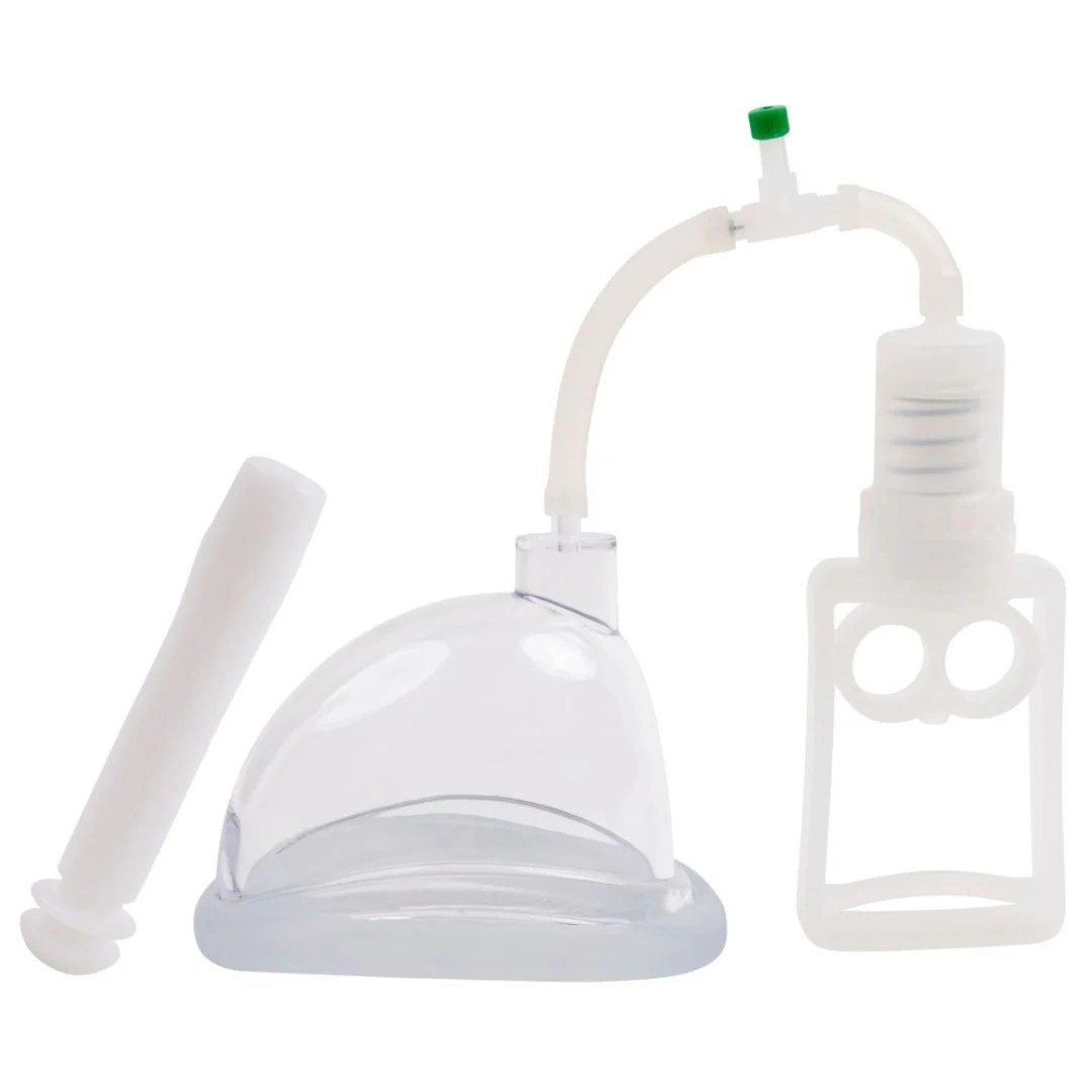 Vaginasaugschalen-Set mit Sonde und Kolbengriffpumpe