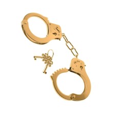 Metall-Handschellen in Goldoptik Metall-Handschellen in Goldoptik