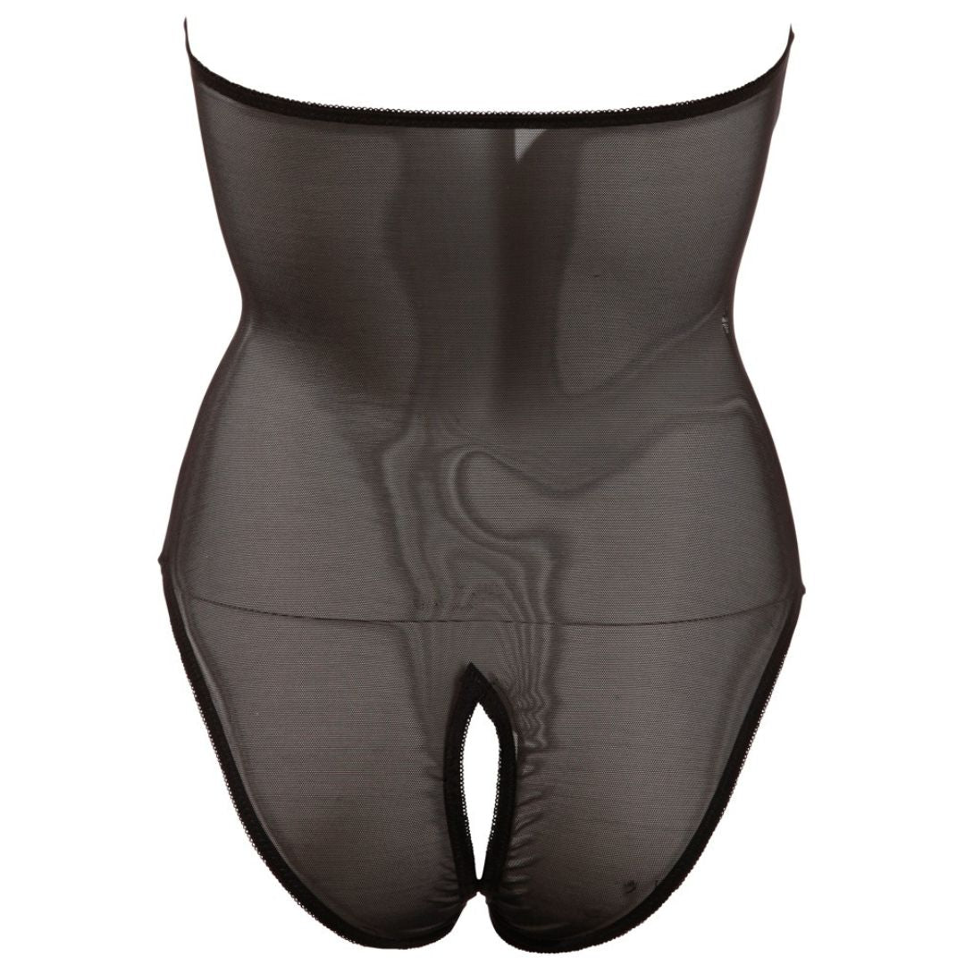 Spitzen-Body ouvert mit drei Strassketten vorne