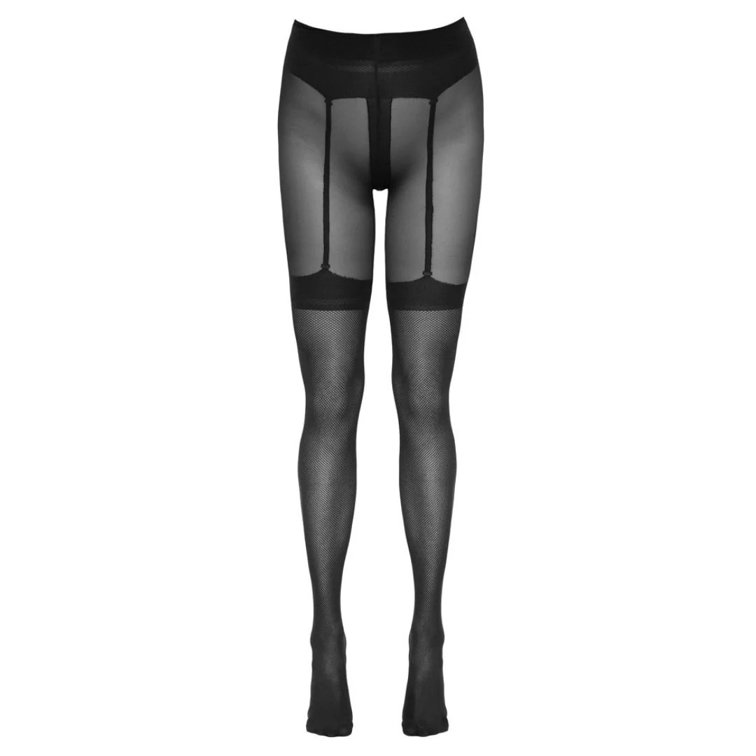 Straps-Strumpfhose ouvert mit eingewebter Strapse