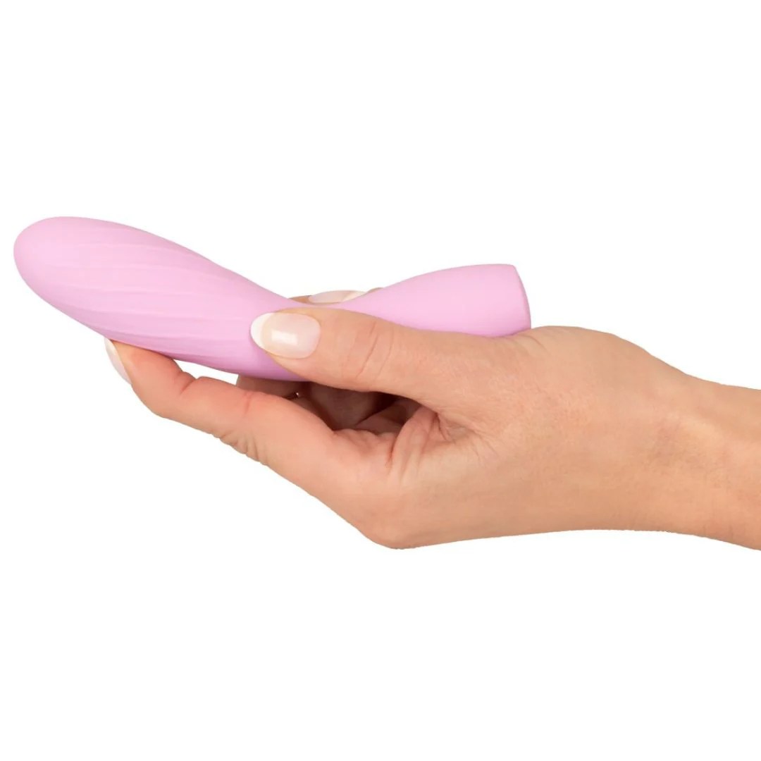 Minivibrator rosa mit Stimulationsrillen