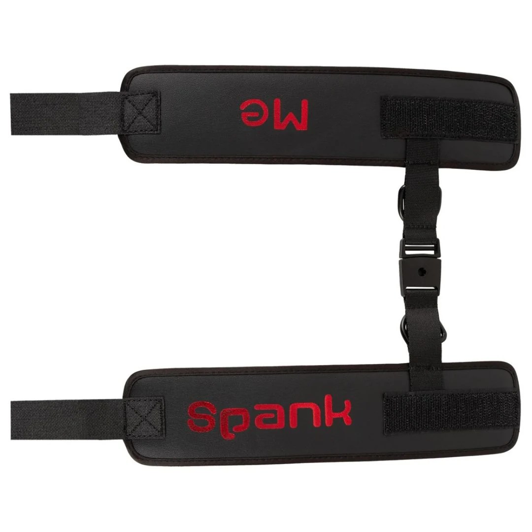 Handfessel mit Spank-me Schriftzug und Clipverschluss