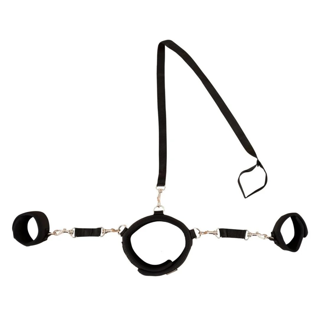 Halsband mit Handfesseln und Leine