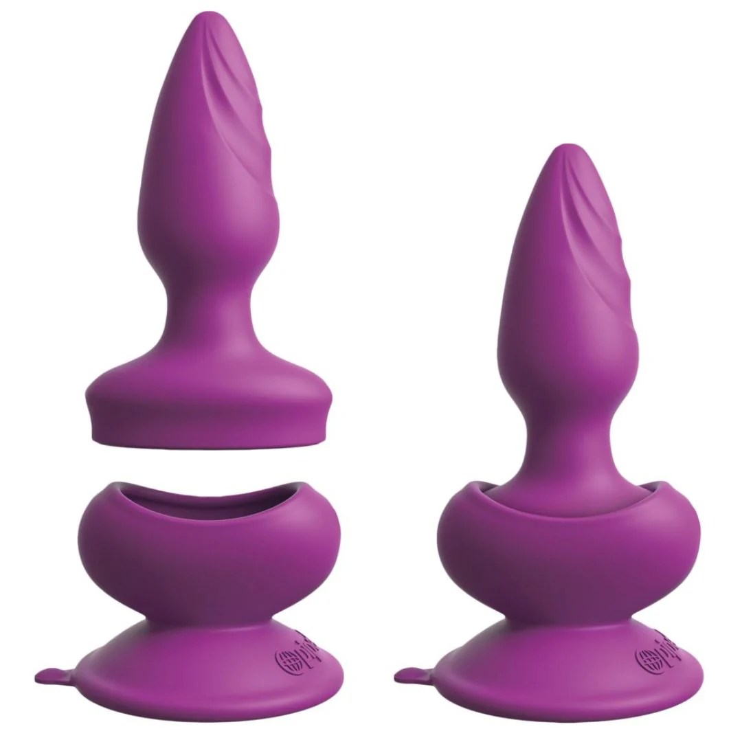 Vibro-Analplug in Wellenstruktur mit Wandbefestigung