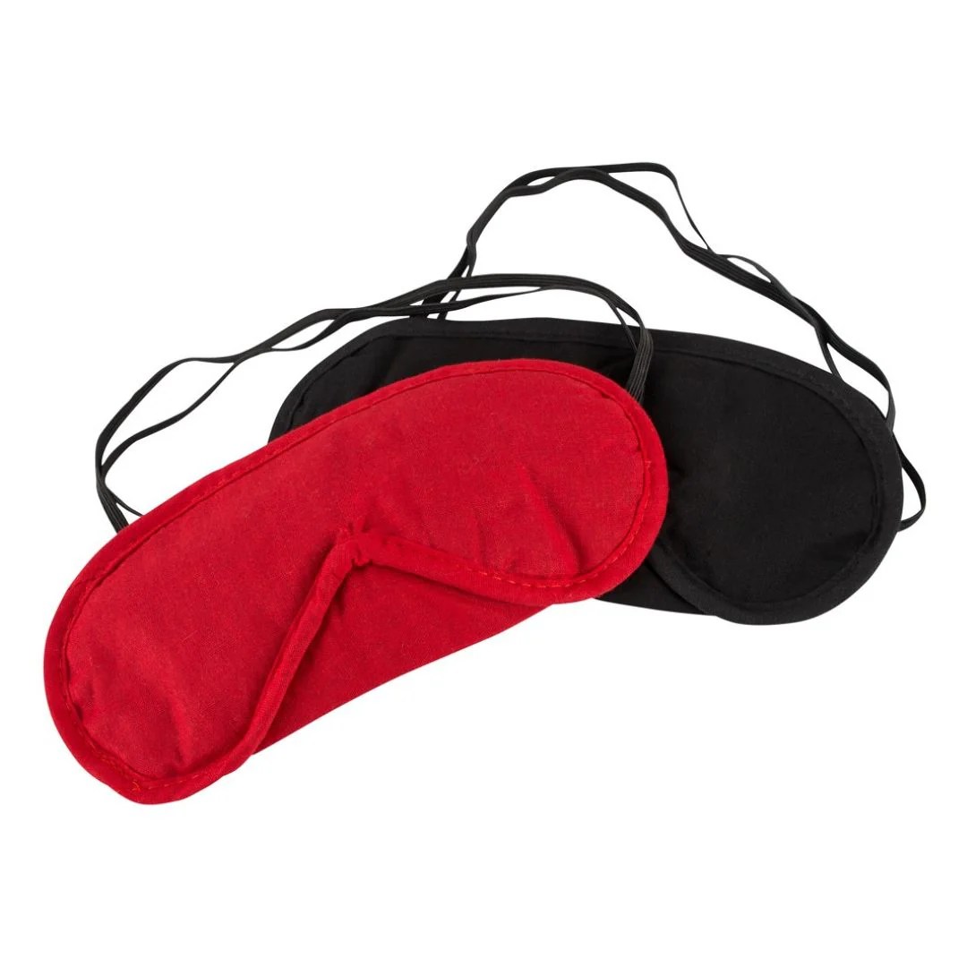 Augenmasken-Set in Rot und Schwarz