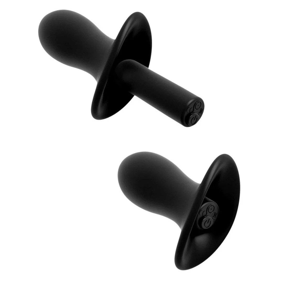 Vibro-String mit Minivibrator, 2 Analplugs und Fernbedienung
