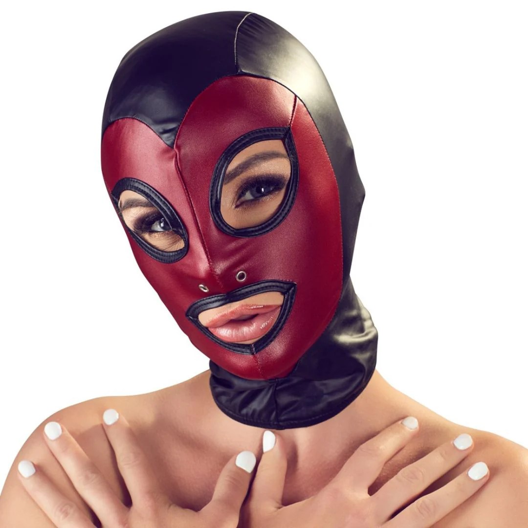 Elastische Kopfmaske im 2-farbigen Mattlook