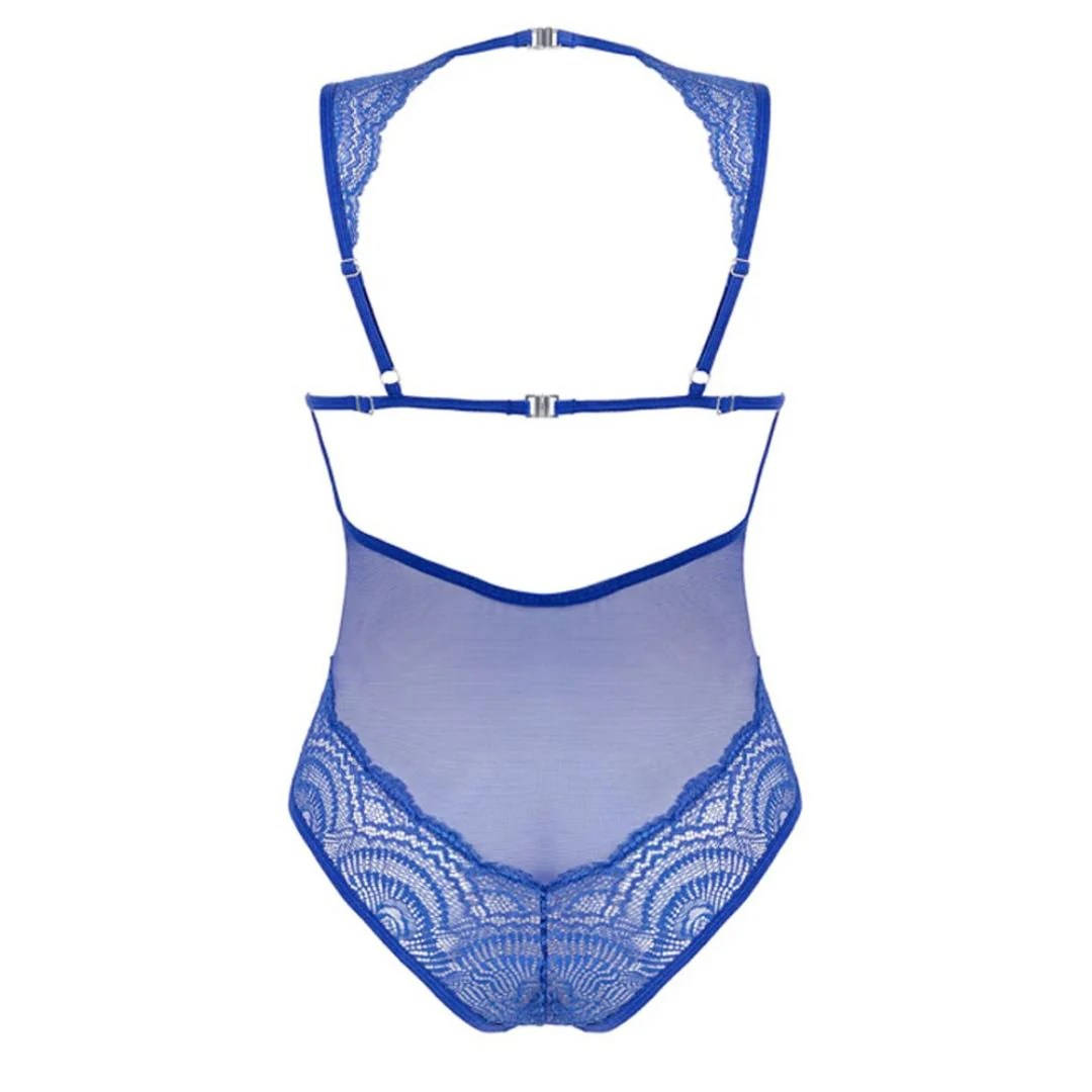 Bügel-Body aus Spitze und Powernet