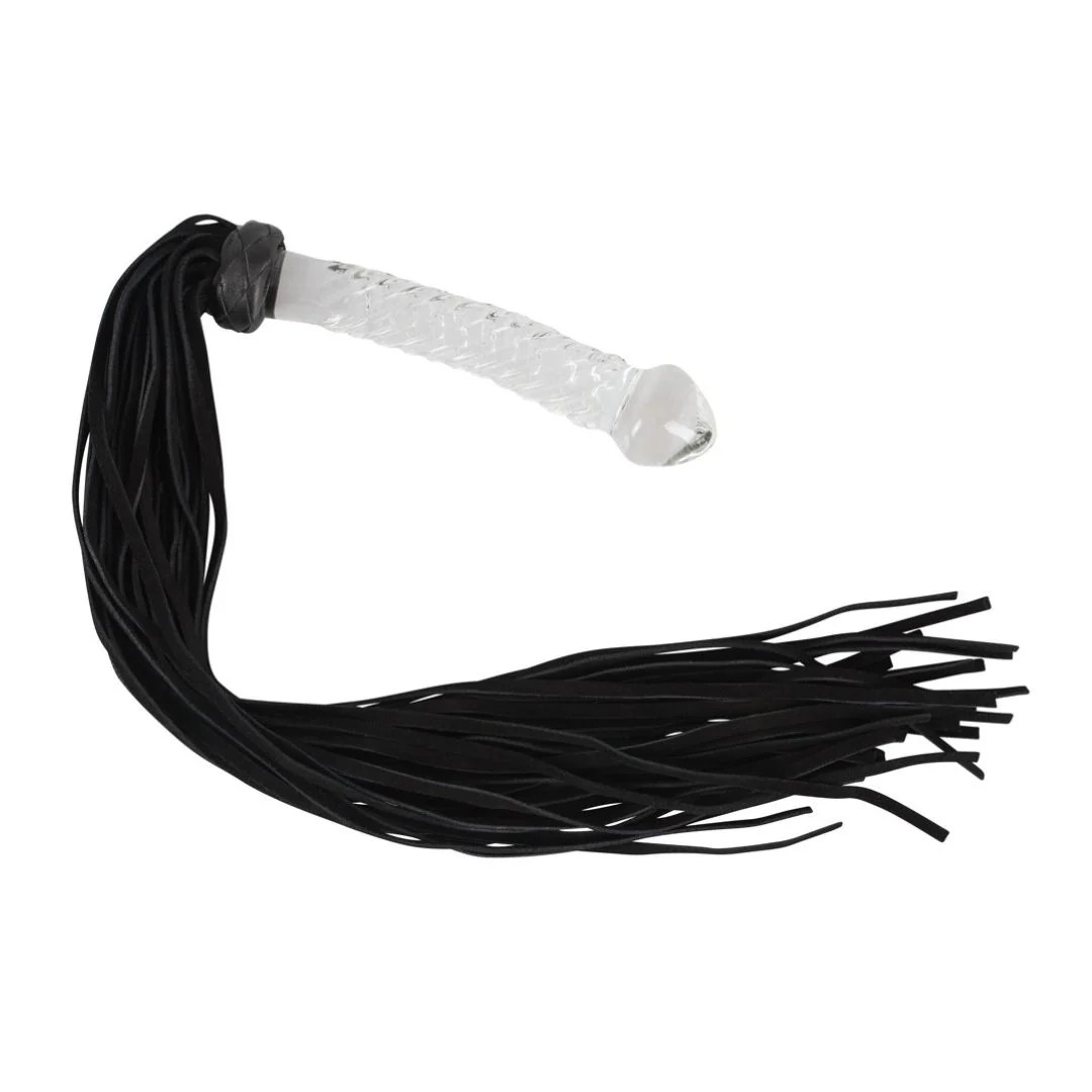 Peitsche mit Glasgriff/ Dildo