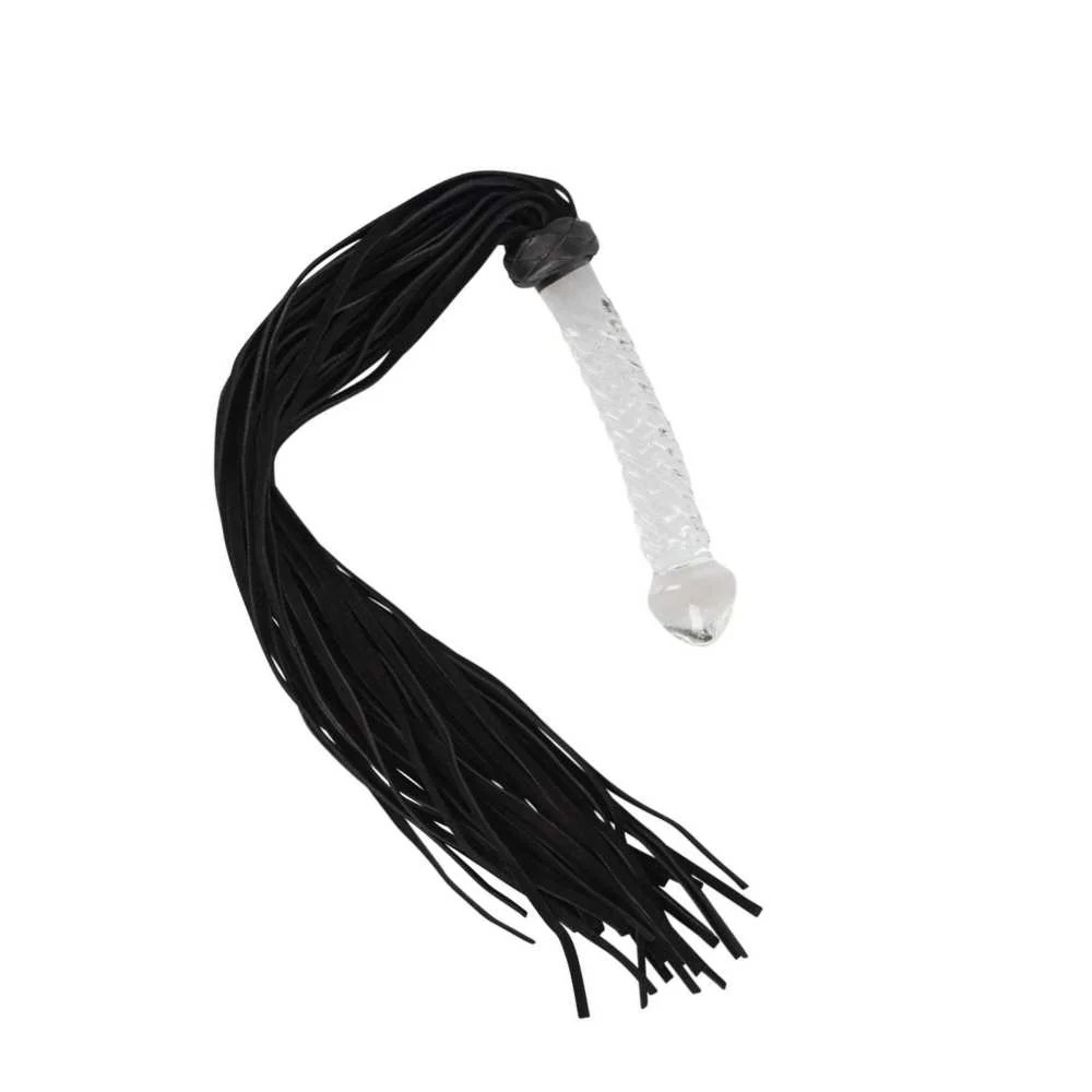 Peitsche mit Glasgriff/ Dildo