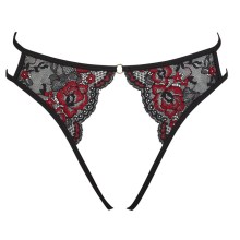 Slip ouvert mit floraler Spitze und verstellbaren Bändern Slip ouvert mit floraler Spitze und verstellbaren Bändern