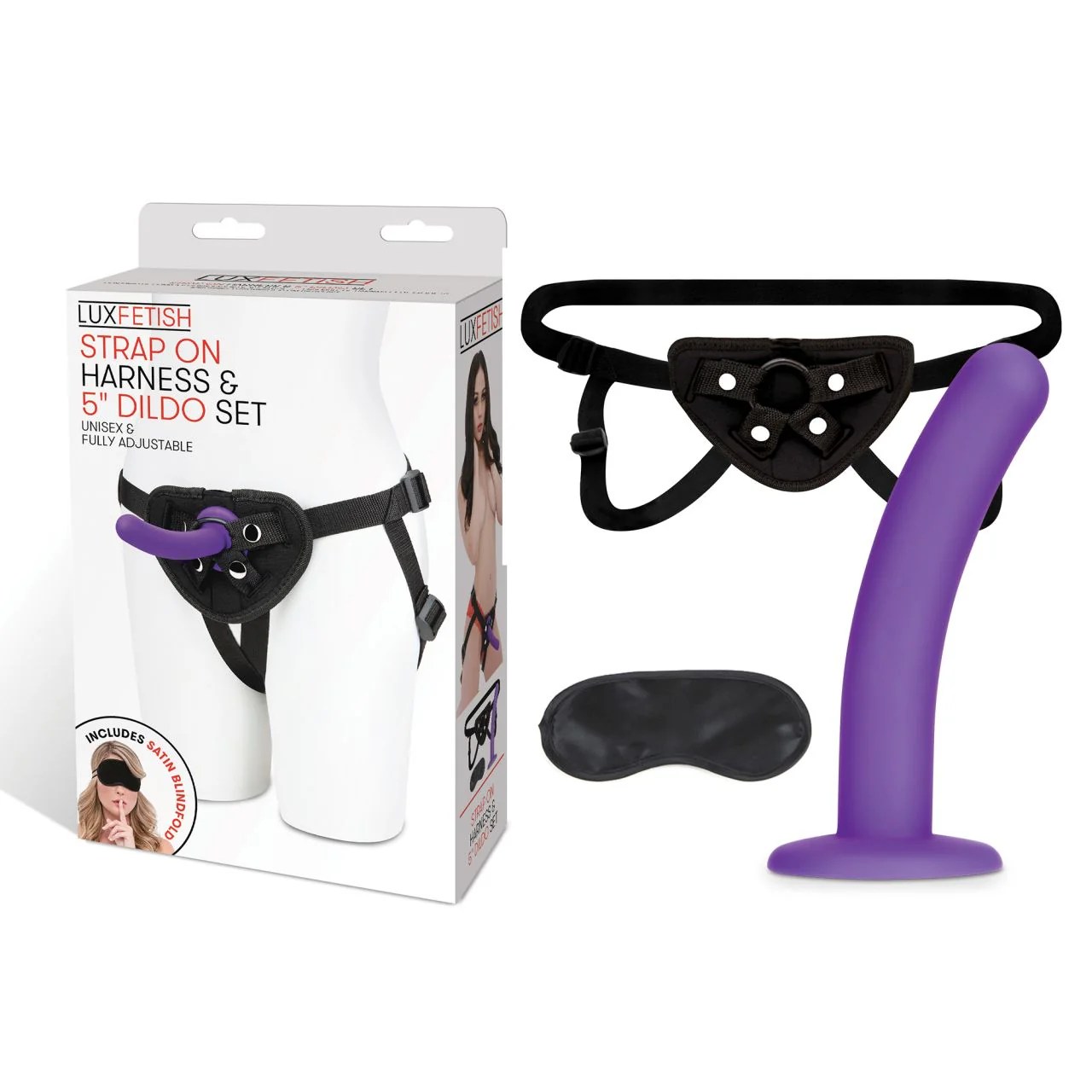 LUX FETISH Strap on Harness & 5