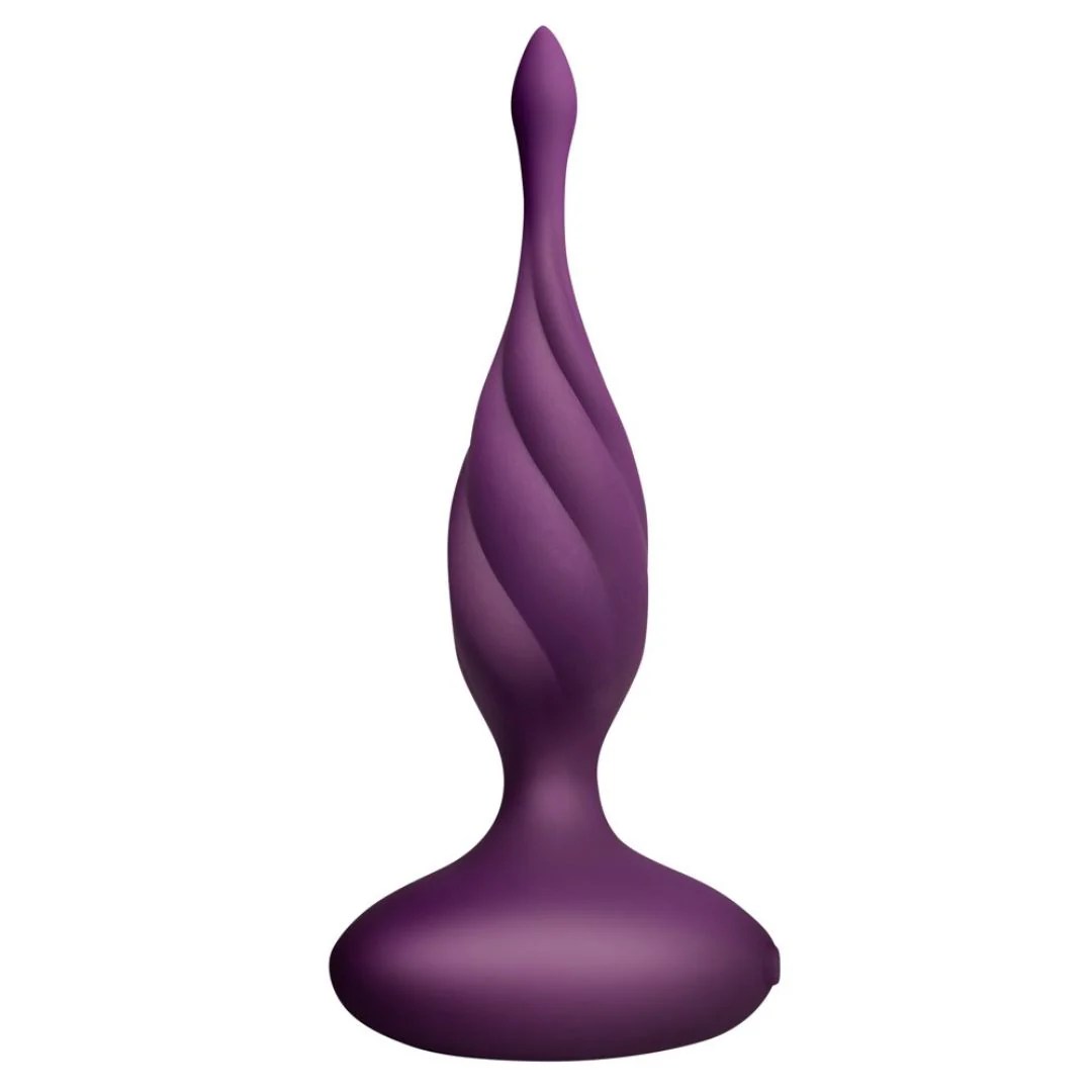 Vibro-Analplug mit Spiralstruktur und Fernbedienung