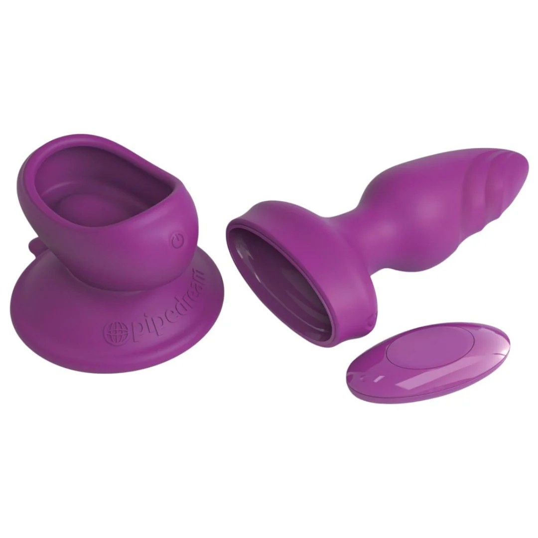 Vibro-Analplug in Wellenstruktur mit Wandbefestigung