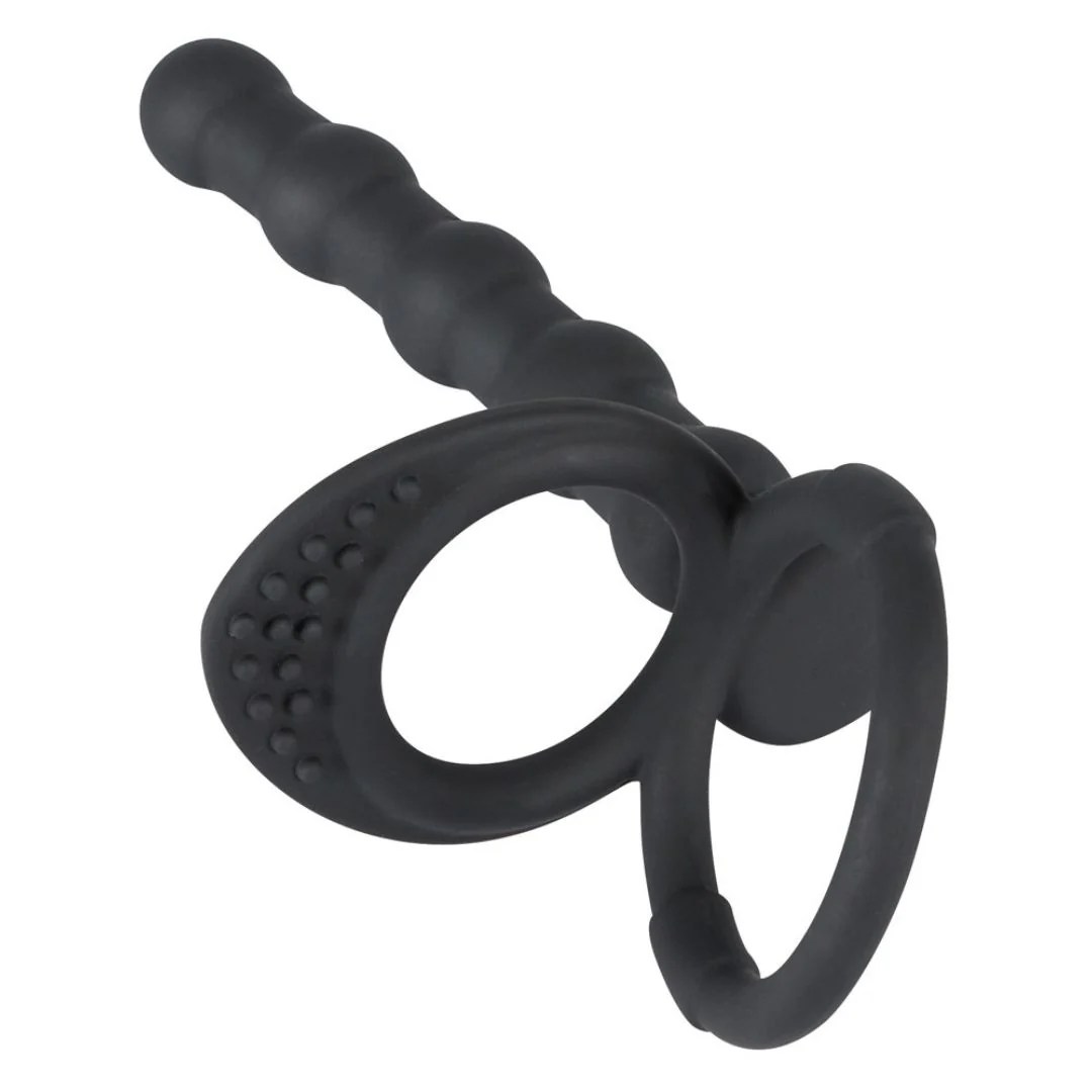 Penis-/Hodenring mit Analdildo