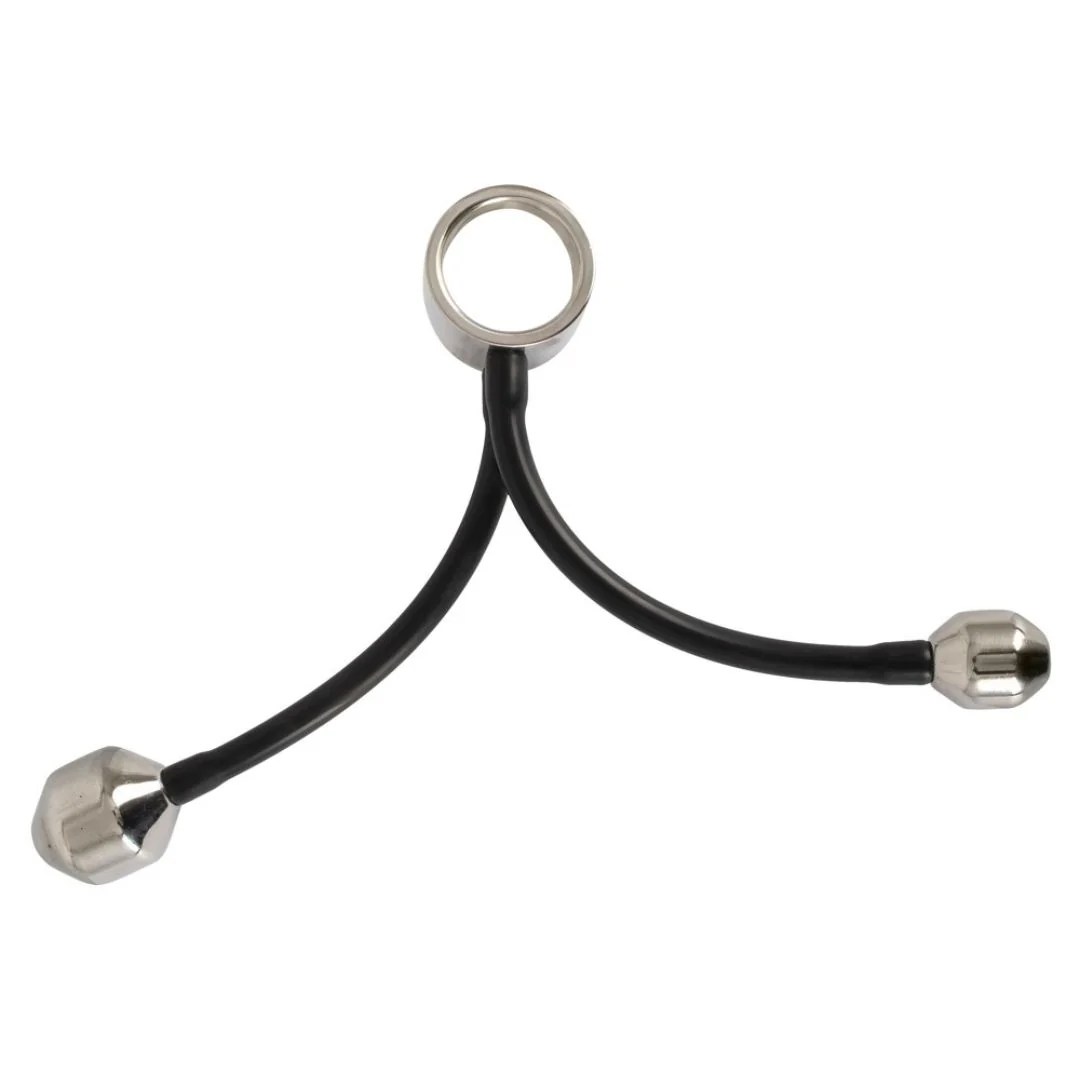 Penisring mit 2 schweren Plug-Gewichten